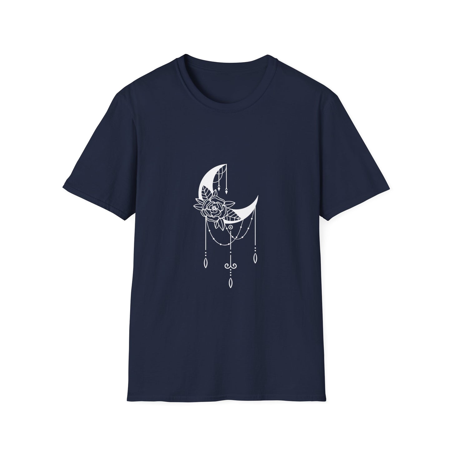 Tilting Moon and Lotus Mandala T-Shirt