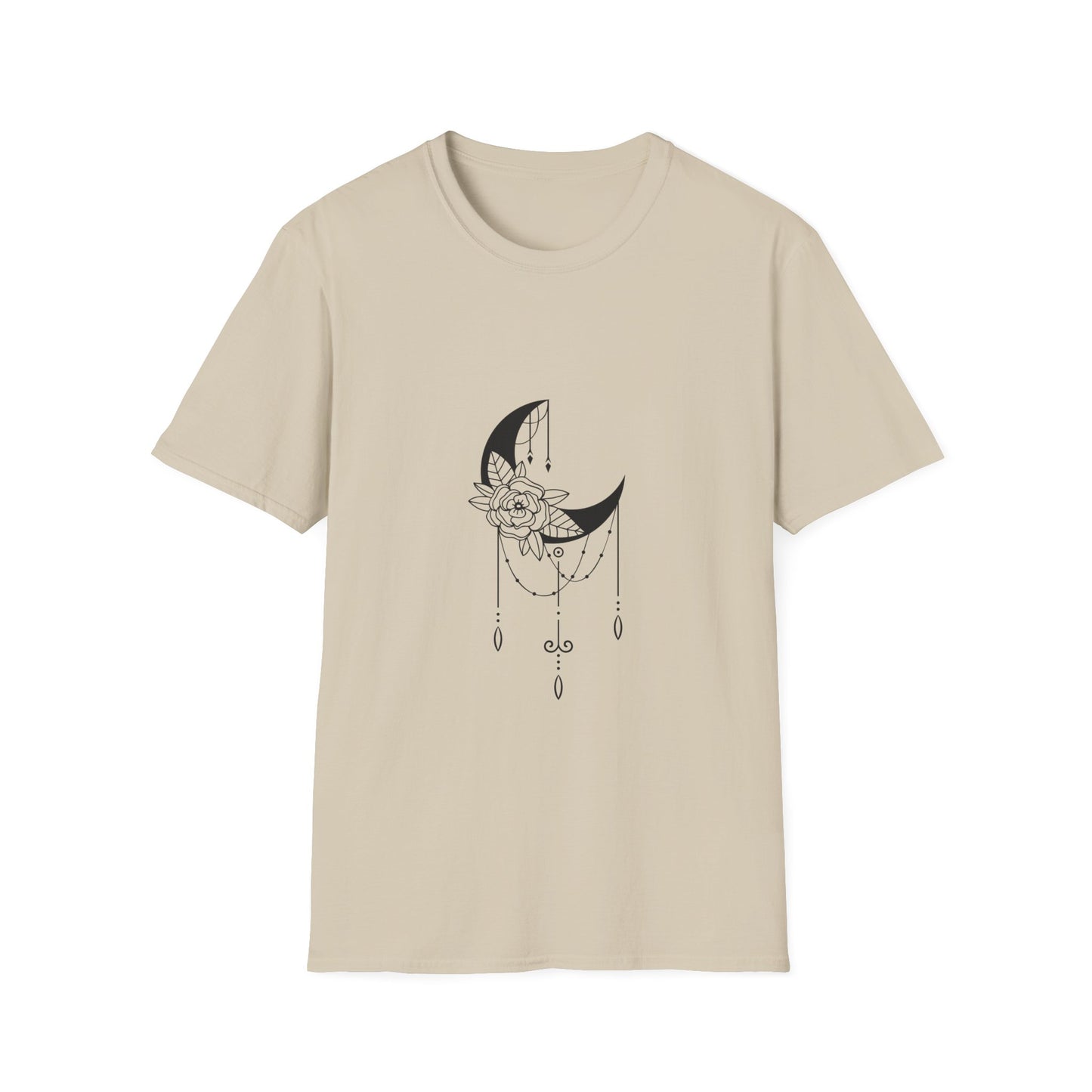 Tilting Moon and Lotus Mandala T-Shirt